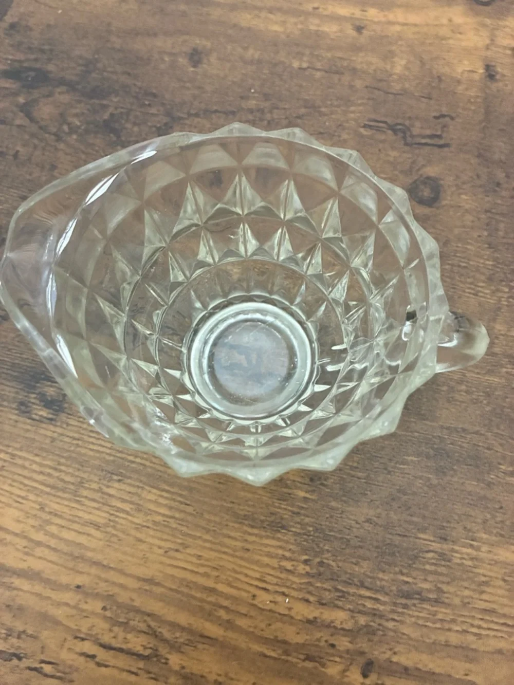 Vintage Windsor Depression Glass Footed Creamer